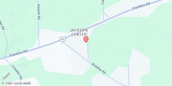 Map showing Vincent New Beginnings at 28 Walnut St, Jackson Center, PA