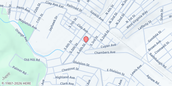 Map showing First Presbyterian Church (Jeannette) at 4th & Bullitt St., Jeannette, PA