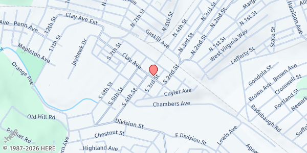 Map showing Free-Op Community Store at 307 Clay Ave, Jeannette, PA