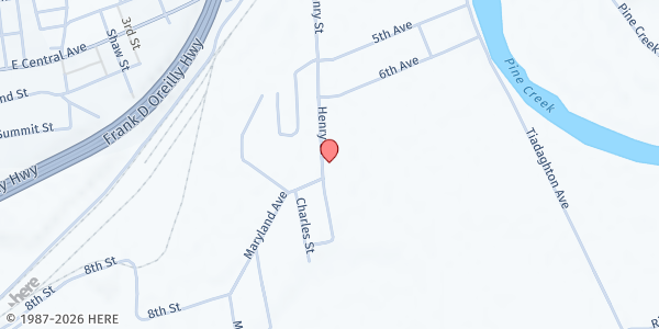 Map showing The New Love Center - Lycoming County at 263 Henry St, Jersey Shore, PA