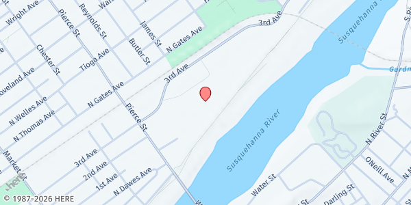 Map showing Sarah's Table - Food Distribution Center at 613 S.J. Strauss Ln, Kingston, PA