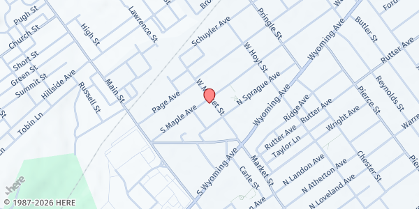 Map showing West Side Food Bank at , Kingston, PA