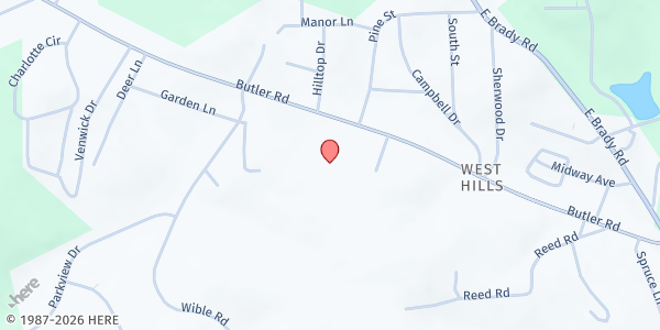 Map showing Armstrong County Community Action Agency at 705 Butler Road, Kittanning, PA