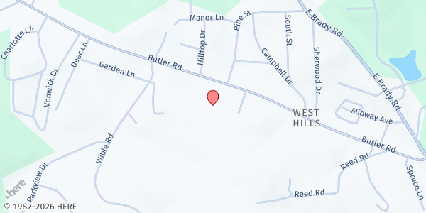 Map showing Armstrong County Community Action - Kittanning at 705 Butler Rd., Kittanning, PA