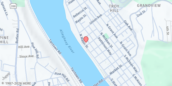 Map showing Catholic Charities Agency Inc - Kittanning at 348 N Water St, Kittanning, PA