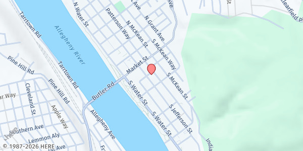 Map showing Indiana County Community Action Program at Indiana County Community Action Program, Kittanning, PA