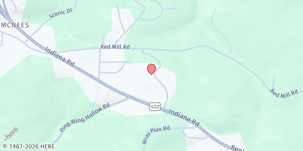 Map showing Pittsburgh Food Bank Distribution - Armstrong County at 13374 US-422, Kittanning, PA