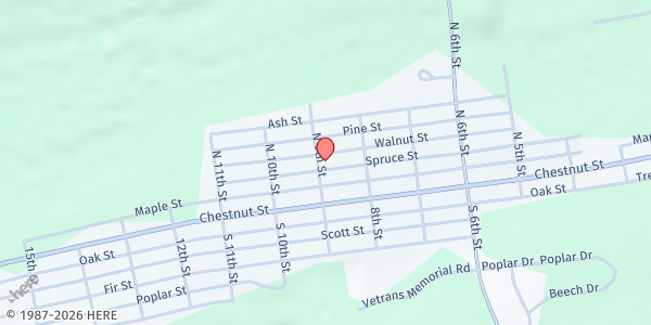 Map showing CSO - Kulpmont Borough Food Pantry at 860 Spruce St, Kulpmont, PA