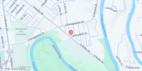 Map showing Faith Tabernacle Transformation And Development at 665 S Ann St, Lancaster, PA