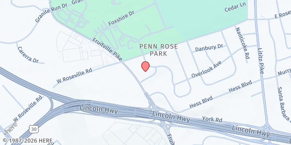 Map showing Lancaster Brethren in Christ at 1865 Fruitville Pike, Lancaster, PA