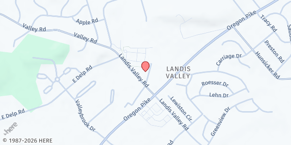 Map showing Landis Valley Christian Fellowship - Peter's Porch at 2420 Kissel Hl Rd., Lancaster, PA