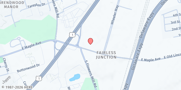 Map showing A Church of Living Hope - Food Distribution Center at 1271 E Maple Ave, Langhorne, PA