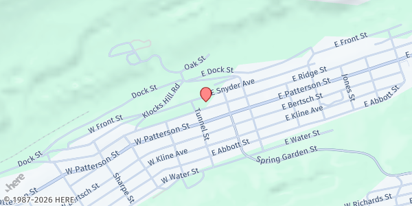 Map showing Panther Valley Food Pantry at 47 W. Ridge St., Lansford, PA