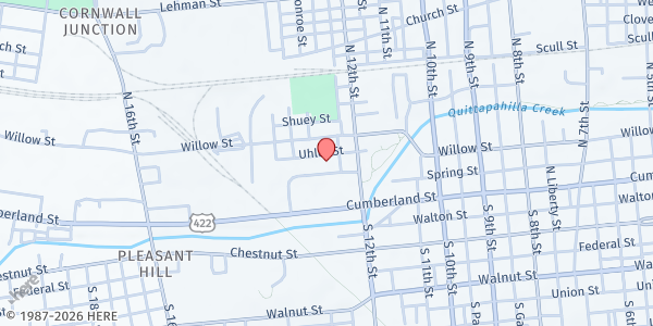 Map showing Lebanon Rescue Mission at 1223 Bittner Blvd., Lebanon, PA