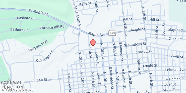 Map showing The Salvation Army - Lebanon at 1031 Guilford St, Lebanon, PA