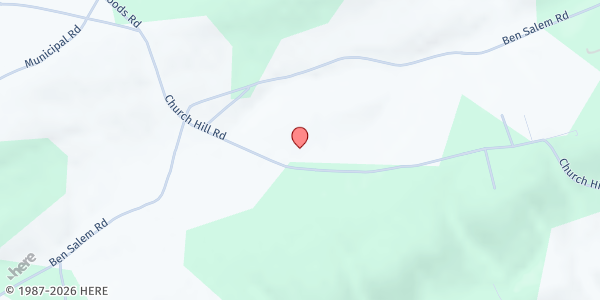 Map showing Ben Salem UCC at 1965 Church Hill Rd, Lehighton, PA