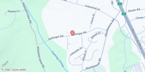Map showing Kellinger Greene at 572 Kellinger Rd., Lewisberry, PA