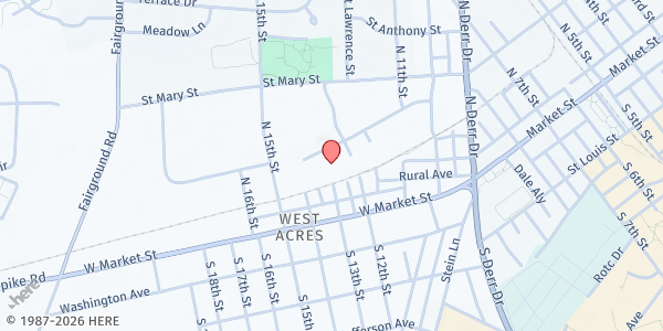 Map showing Union-Snyder CAA Food Hub at 120 Hardwood Drive, Lewisburg, PA