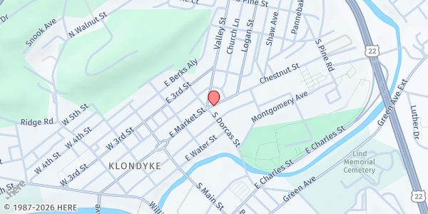 Map showing Hand Of Grace at 227 WASHINGTON AVENUE, Lewistown, PA