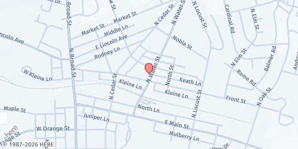 Map showing Lititz Mennonite Church - Peter's Porch at 165 Front St., Lititz, PA