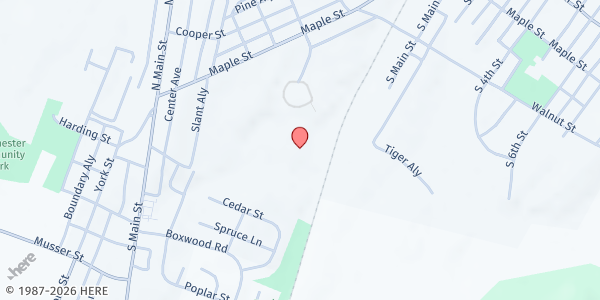 Map showing Shallow Brook Intermediate School at 213 S. Hartman St., Manchester, PA