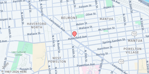 Map showing Chosen 300 - West Philadelphia at 3959 Lancaster Avenue, Mantua, PA