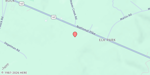 Map showing Mountain Fellowship Center - Caring People Ministries at 5034 National Pike, Markleysburg, PA