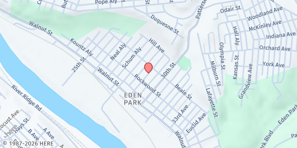 Map showing Pittsburgh Dream Center – Christy Park at 436 29th St., McKeesport, PA