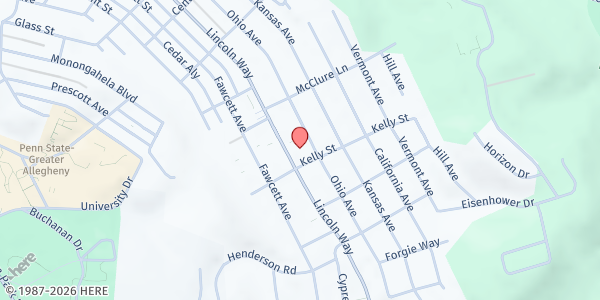 Map showing Sampson's Mills Cupboard Stretchers at 1665 Lincoln Way, McKeesport, PA