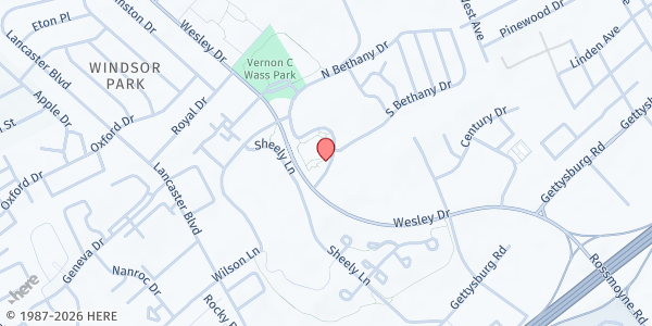 Map showing Bethany Towers at 335 Wesley Dr., Mechanicsburg, PA