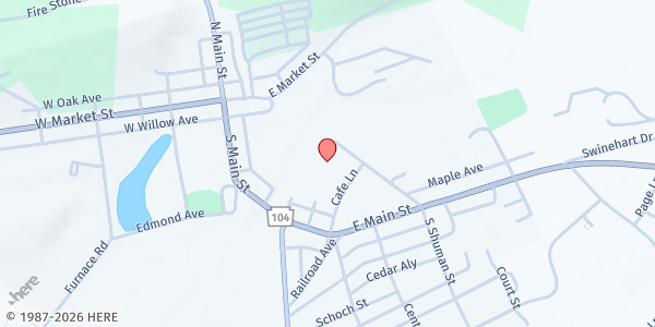 Map showing Grace Covenant Community Church - Grace Works at 99 Cafe Ln., Middleburg, PA