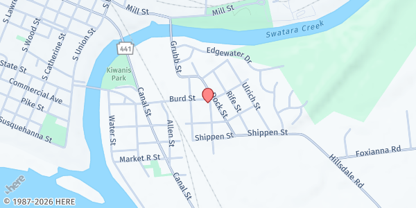 Map showing Middletown Interfaith Pantry at 201 Wyoming St., Middletown, PA