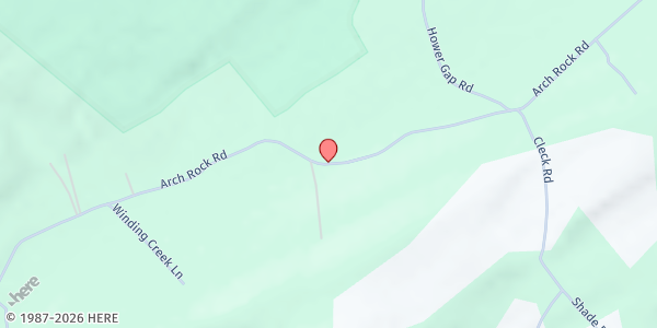 Map showing Arch Rock UMC at 745 Arch Rock Rd., Mifflintown, PA