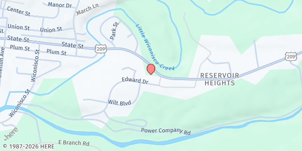 Map showing Millersburg Area Senior Center at 109 Edward Dr., Millersburg, PA