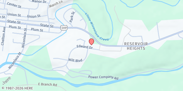 Map showing Millersburg Area Senior Center at 109 Edward Dr, Millersburg, PA