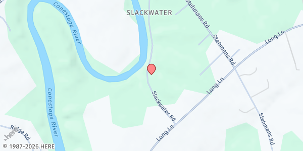 Map showing Gospel Light Baptist at 129 Slackwater Rd, Millersville, PA