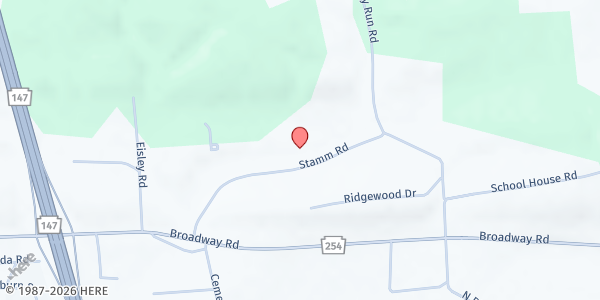 Map showing Christ Wesleyan Church at 363 Stamm Rd., Milton, PA