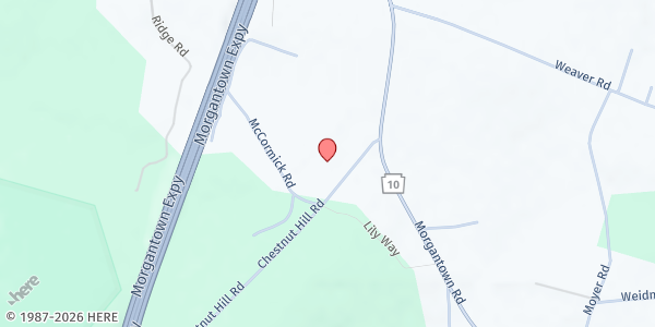 Map showing St. Benedict's RCC at 2020 Chestnut Hill Rd, Mohnton, PA