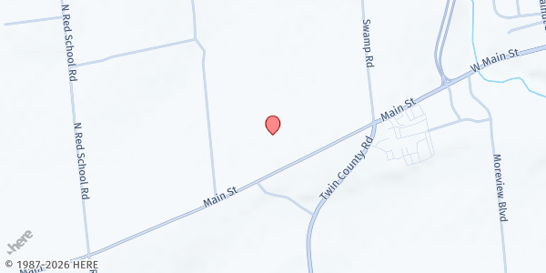 Map showing Twin Valley Food Pantry at 2779 Main St, Morgantown, PA