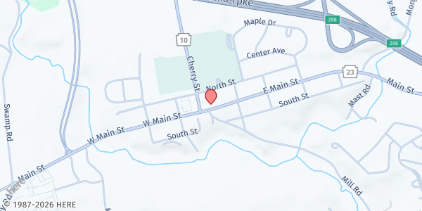 Map showing Twin Valley Food Pantry at 2779 MAIN STREET, Morgantown, PA