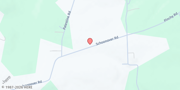 Map showing Palestine Bible Church at 4252 Schoonover Rd, Morrisdale, PA