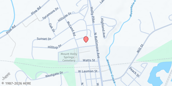 Map showing Mt. Holly Springs Cog at 602 McLand Rd, Mount Holly Springs, PA