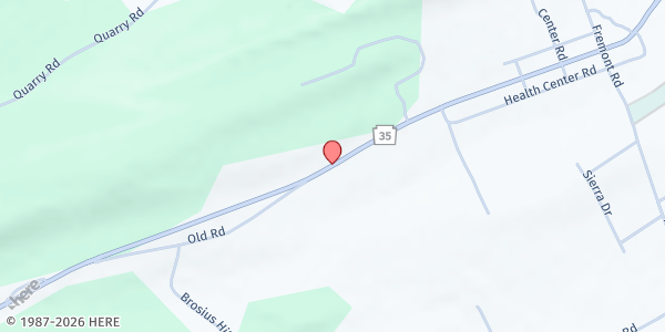 Map showing Emmanuel UMC at 17853 PA-35, Mt Pleasant Mills, PA