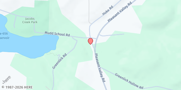 Map showing Paradise Church at 105 Hoke Rd., Mt Pleasant, PA