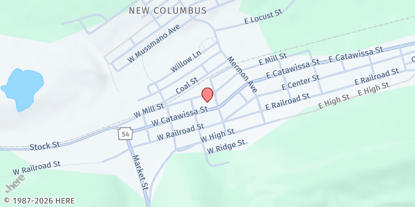 Map showing Nesquehoning Pantry at 126 W. Catawissa St., Nesquehoning, PA