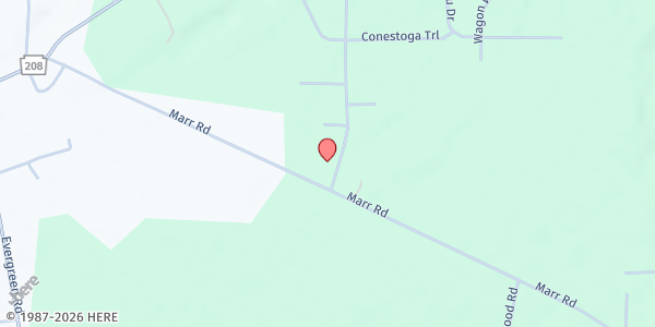 Map showing New Bedford Presbyterian Church at 151 Woodland Dr., New Bedford, PA