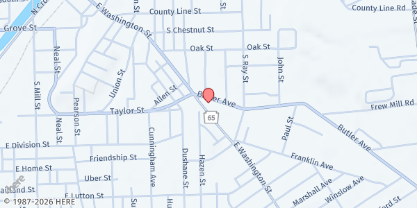 Map showing New Life Bread Basket Food Pantry at 346 E. Washington St., New Castle, PA