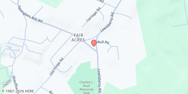 Map showing Fairview Bethel Comm Outreach at 289 Spanglers Mill Rd, New Cumberland, PA