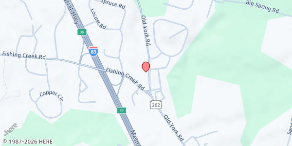 Map showing New Hope Ministries Red Land Center at 539 Old York Rd, New Cumberland, PA