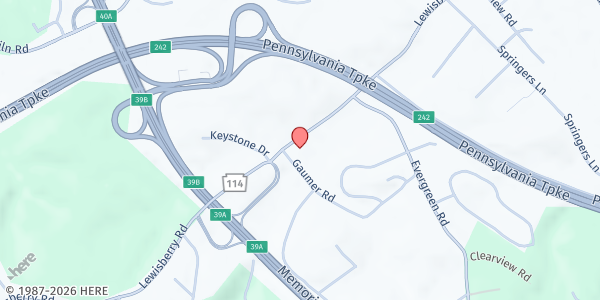 Map showing The Table - Faith Assembly of God at 340 Lewisberry Rd., New Cumberland, PA